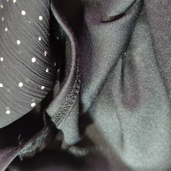 Mixit Tank Top Draped Sweetheart Floral & Dots Black White Summer NWT Medium - Picture 12 of 13